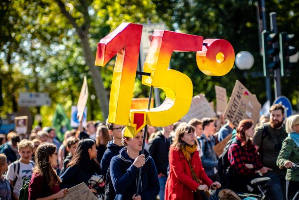 protesters at a Fridays for Future protest