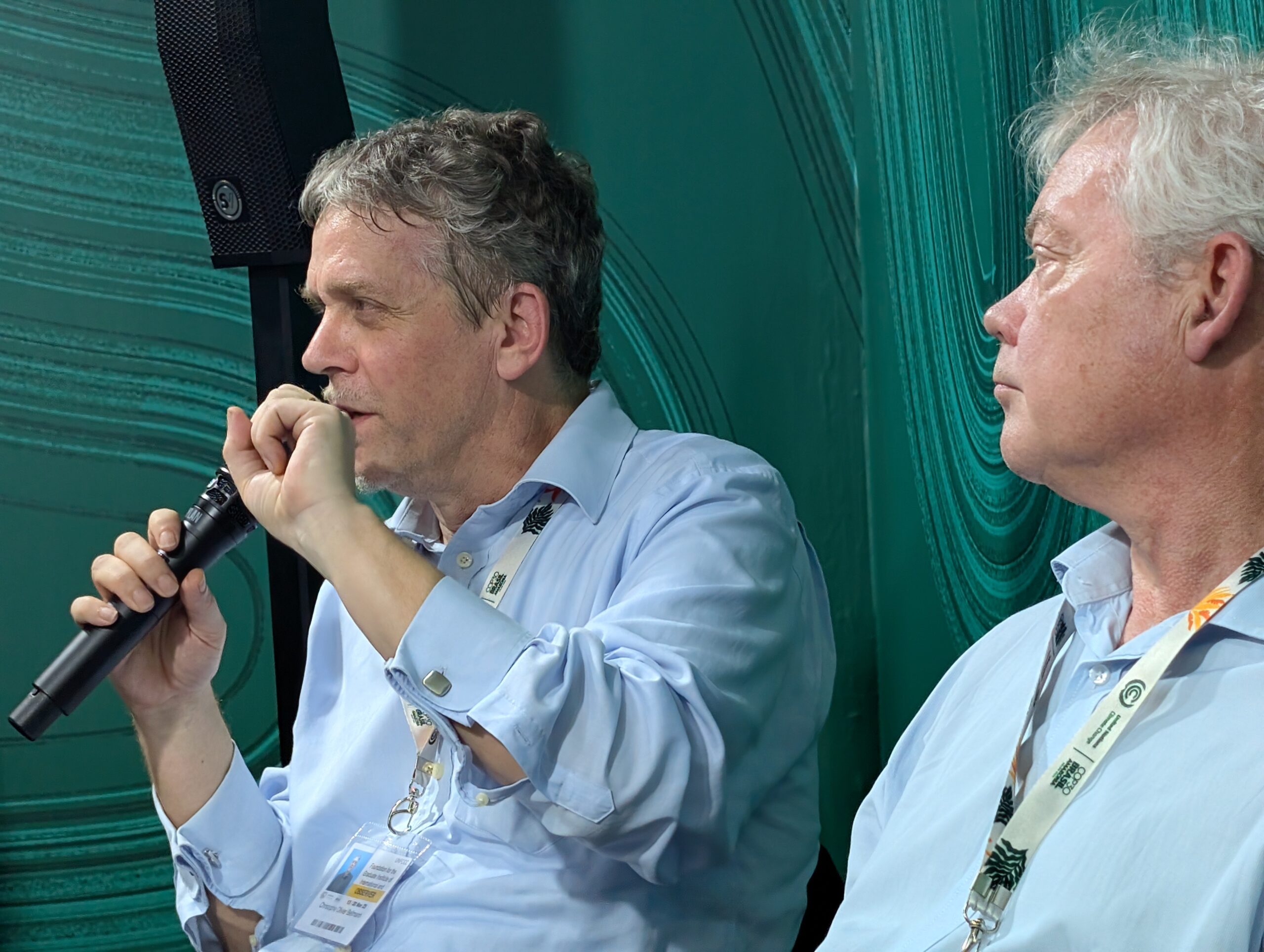 Christophe Bellmann, Head of Policy, Analysis and Strategy, TESS Forum & Peter Oksen, Senior Program Officer, WIPO GREEN. Photo: Jane Birch/LeadIT