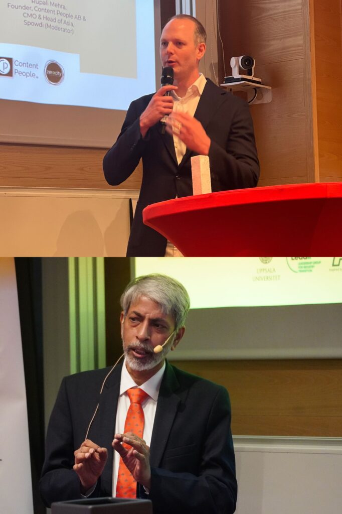 Oscar Hallén, CEO Cemvision & Amarendu Prakash, Chairman, SAIL/ Engaging India at Almedalen