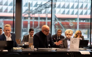 Per Andersson, Head of LeadIT Secretariat speaking at . "Trade Cooperation Pathways for Climate Action, Resilience and Justice" TESS Conference. Photo: TESS