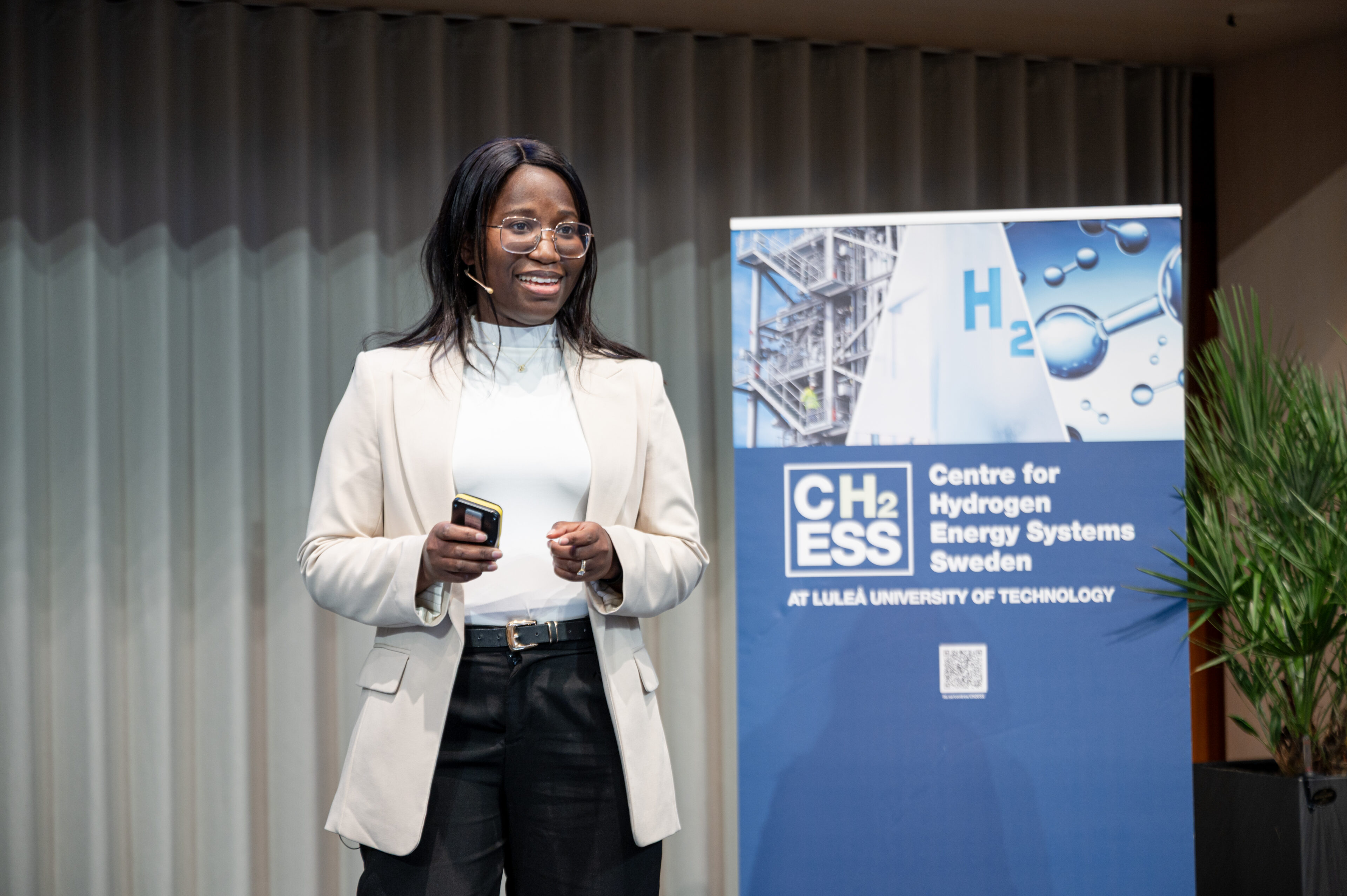 Rhoda Afriyie Mensah, researcher in Fire Technology, CH2ESS. Photo: Staffan Westerlund/LTU