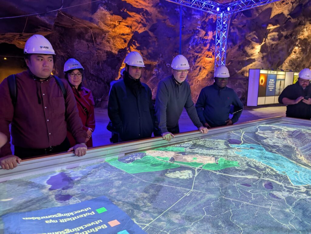 Map of expansion plans at LKAB mine, Kiruna. Photo: Jane Birch/LeadIT
