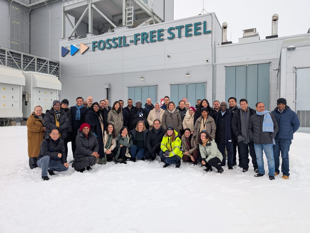 Visit to the Hybrit fossil-free steel pilot plant in Luleå. Photo: Jane Birch/LeadIT